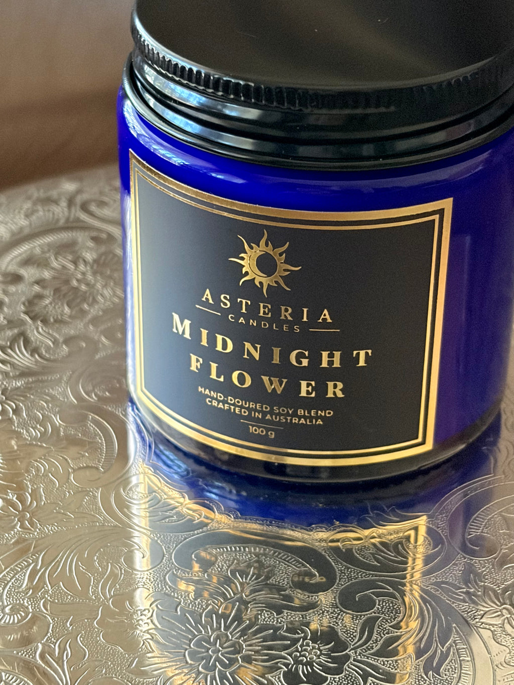 Midnight Flower Candle